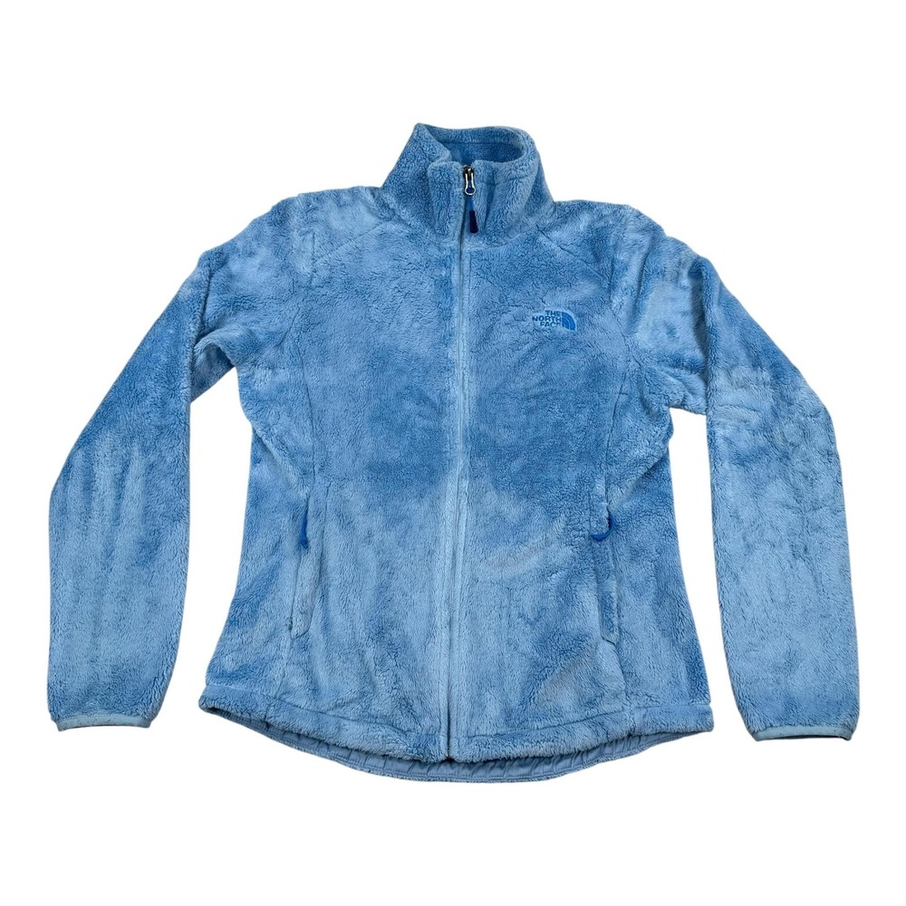 The North Face Fleece Jacket Womens Small Blue Full Zip High Pile Soft Cozy
